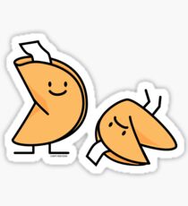 Fortune cookie crispy Chinese sweet dessert lucky Sticker