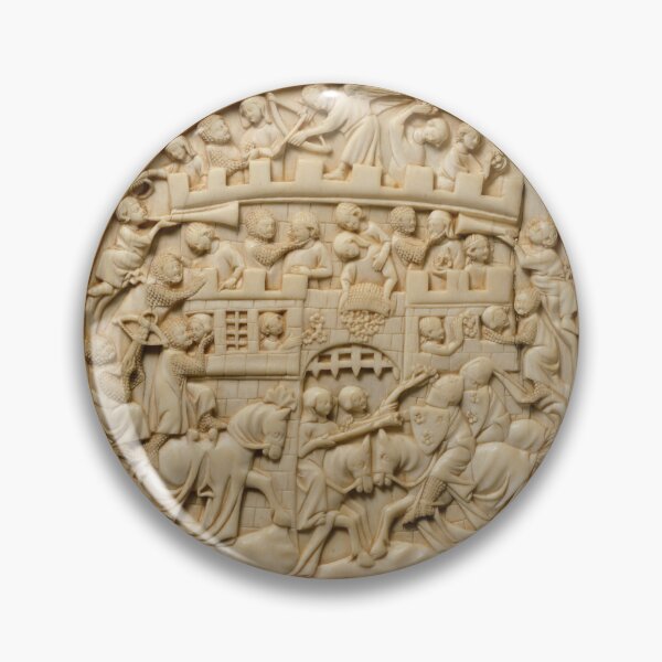 Item preview, Ivory Embossed Roundel with Scenes of the Attack on the Castle of Love designed and sold by Beholder Images.