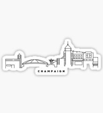 Champaign Skyline Sticker