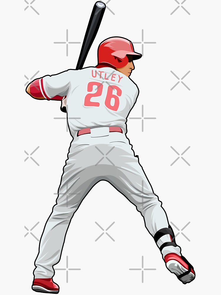 Chase Utley #26 Bats Ready Sticker for Sale by TacklePack