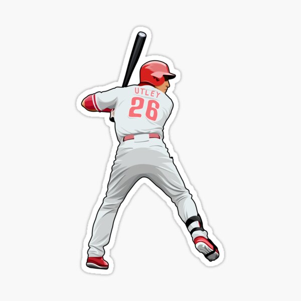 chase utley phillies jersey 26 Sticker for Sale by mgriest