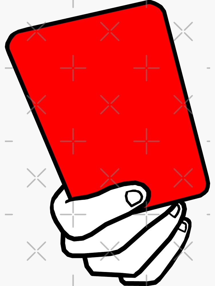 "Penalty Card, Red Card" Sticker for Sale by MoreFaces Redbubble