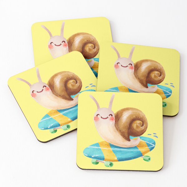Item preview, Cutest Snail Skateboard Ridin'! Watercolor Snaily designed and sold by PicnicEggStyle.