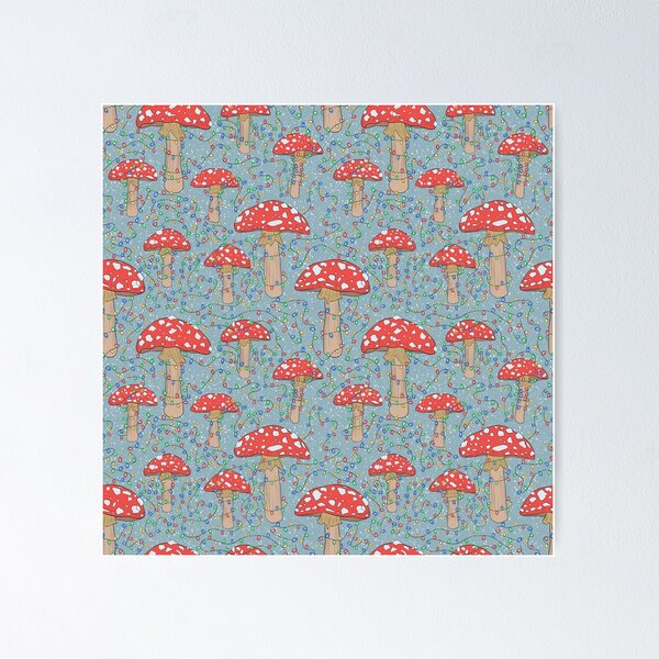 Item preview, Toadstool Christmas Lights Pattern designed and sold by misslovelymess.