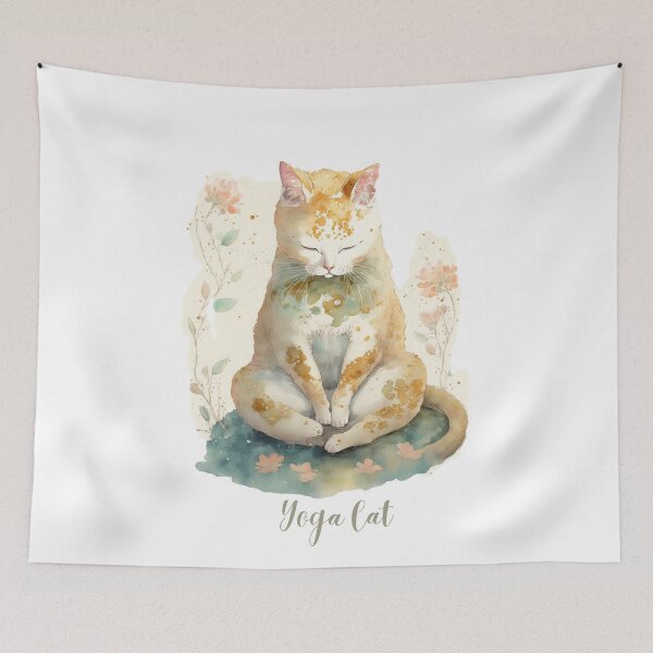 Item preview, Yoga cat 08 designed and sold by printiesart.