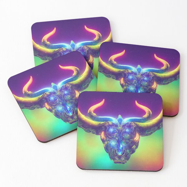 Item preview, Taurus zodiac sign, glowing vivid colors,illustrative art, artist interpretation designed and sold by LoveZodiac.