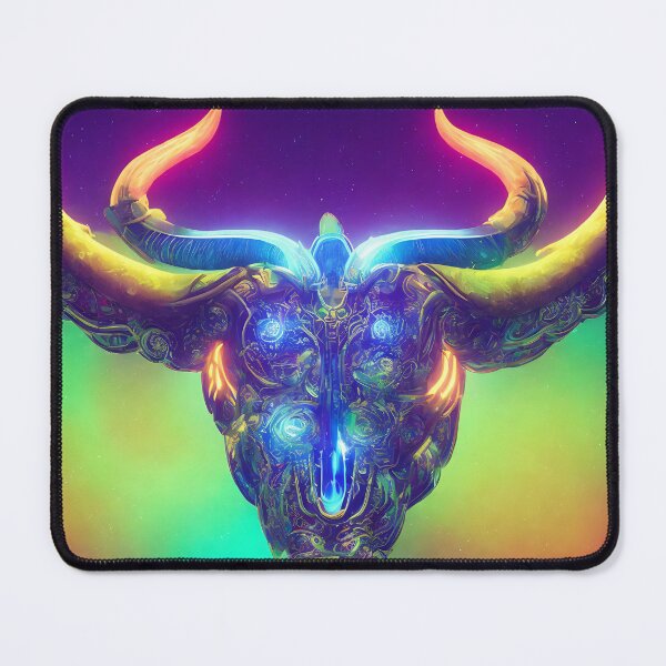 Item preview, Taurus zodiac sign, glowing vivid colors,illustrative art, artist interpretation designed and sold by LoveZodiac.
