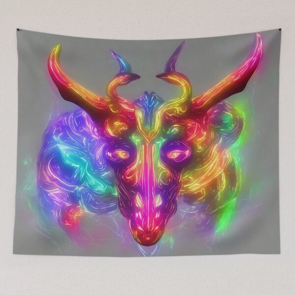 Item preview, Taurus zodiac sign, glowing vivid colors,illustrative art, artist interpretation designed and sold by LoveZodiac.