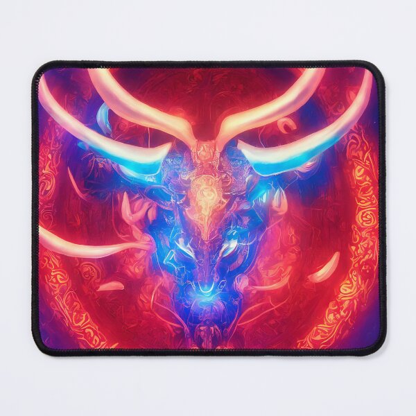 Artikelvorschau, Sternzeichen Stier, leuchtende, lebendige Farben, illustrative Kunst, künstlerische Interpretation entworfen und verkauft von LoveZodiac.