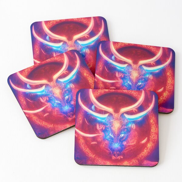 Item preview, Taurus zodiac sign, glowing vivid colors,illustrative art, artist interpretation designed and sold by LoveZodiac.