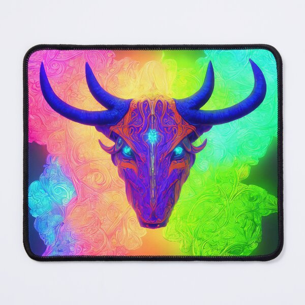 Artikelvorschau, Sternzeichen Stier, leuchtende, lebendige Farben, illustrative Kunst, künstlerische Interpretation entworfen und verkauft von LoveZodiac.
