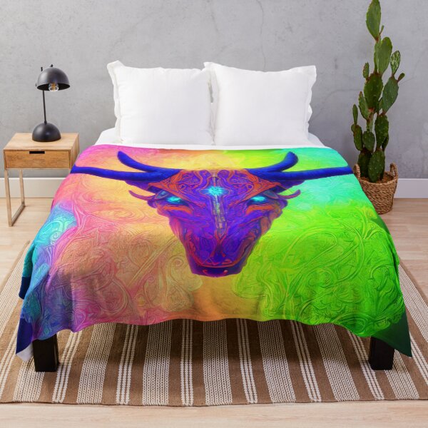 Item preview, Taurus zodiac sign, glowing vivid colors,illustrative art, artist interpretation designed and sold by LoveZodiac.