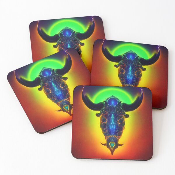 Item preview, Taurus zodiac sign, glowing vivid colors,illustrative art, artist interpretation designed and sold by LoveZodiac.