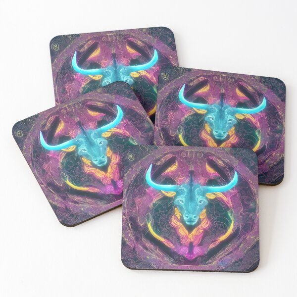 Item preview, Taurus zodiac sign, glowing vivid colors,illustrative art, artist interpretation designed and sold by LoveZodiac.