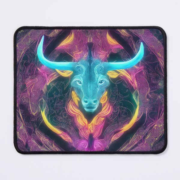 Item preview, Taurus zodiac sign, glowing vivid colors,illustrative art, artist interpretation designed and sold by LoveZodiac.