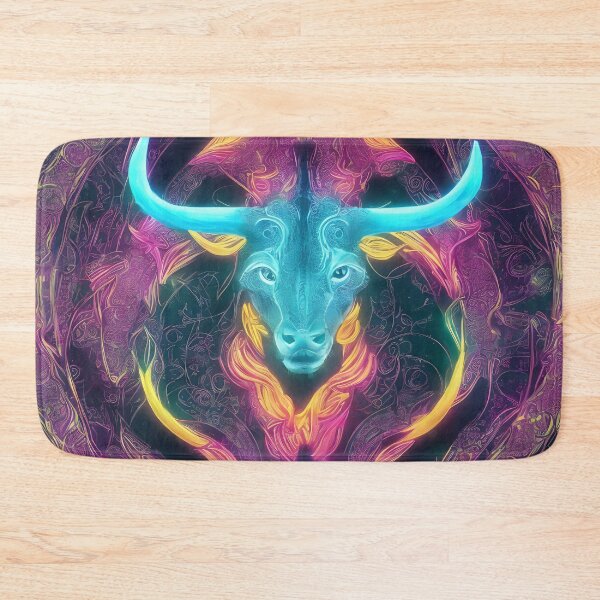 Item preview, Taurus zodiac sign, glowing vivid colors,illustrative art, artist interpretation designed and sold by LoveZodiac.