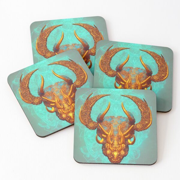 Item preview, Taurus zodiac sign, glowing vivid colors,illustrative art, artist interpretation designed and sold by LoveZodiac.