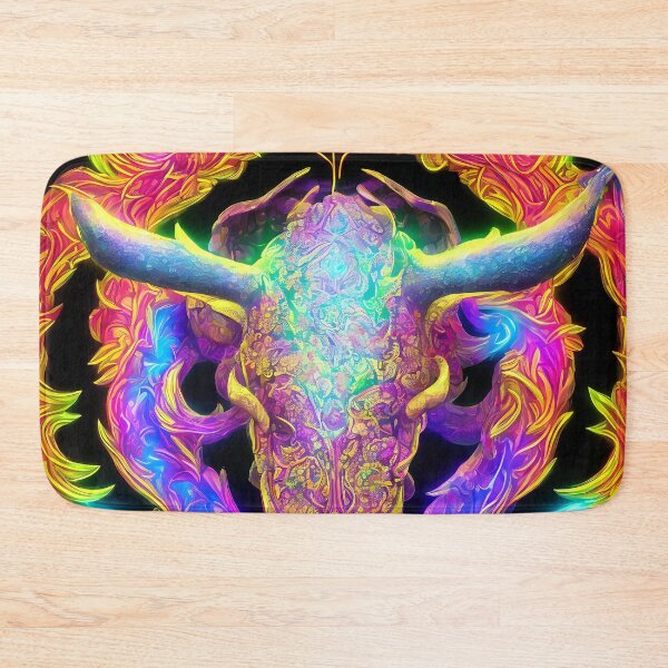 Item preview, Taurus zodiac sign, glowing vivid colors,illustrative art, artist interpretation designed and sold by LoveZodiac.