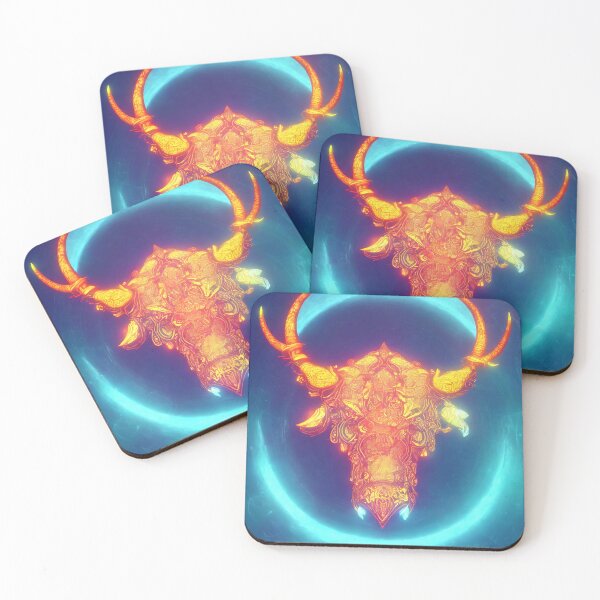 Item preview, Taurus zodiac sign, glowing vivid colors,illustrative art, artist interpretation designed and sold by LoveZodiac.