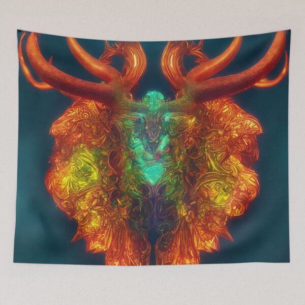 Item preview, Taurus zodiac sign, glowing vivid colors,illustrative art, artist interpretation designed and sold by LoveZodiac.