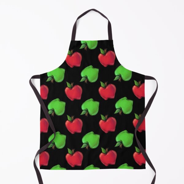 Item preview, Red and Green Apple Pattern (Black Backdrop) designed and sold by SilentNoiseArt.