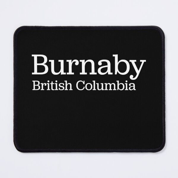 Item preview, Burnaby BC typeset white designed and sold by WhereWear.