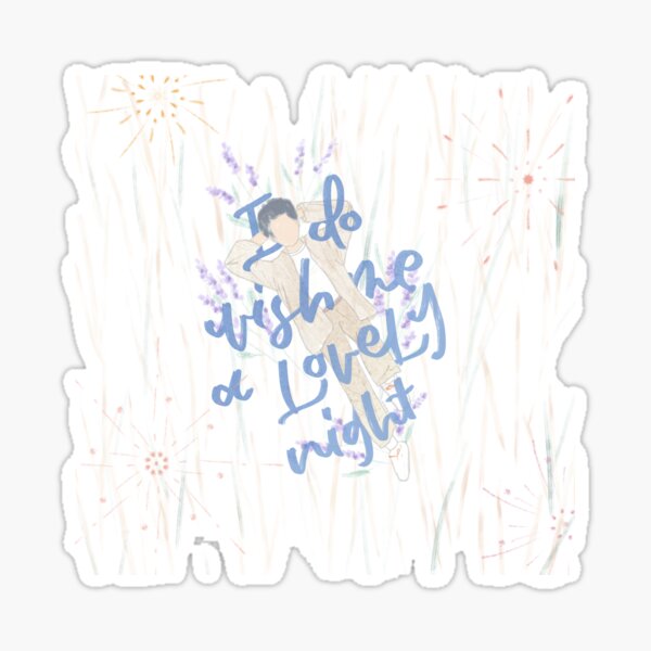 Wish me a lovely night Sticker