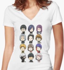 Tokyo Ghoul characters Women's Fitted V-Neck T-Shirt