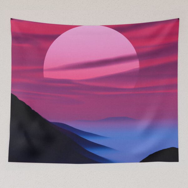 Item preview, Red blood moon lunar eclipse in the night sky on the beach  designed and sold by Chris Purdy.