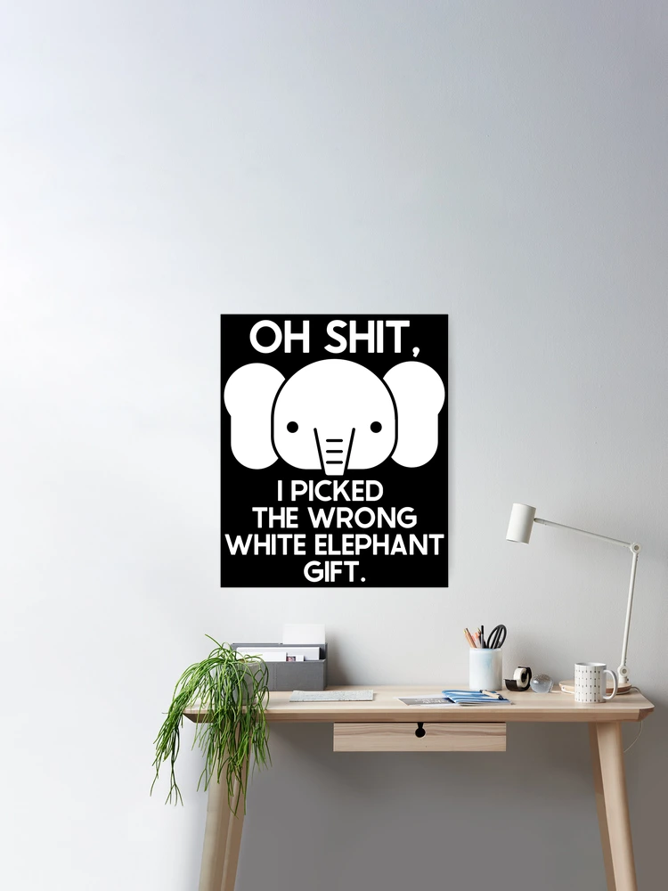 Oh Shit Funny White Elephant Gifts for Adults PopSockets Standard PopGrip