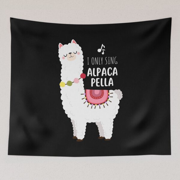 Item preview, I Only Sing Alpacapella Cute Funny Alpaca Loves Singing A Capella Singer designed and sold by Moremonclub.
