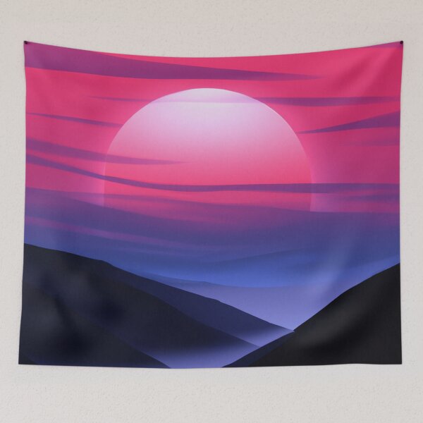 Item preview, Red blood moon lunar eclipse in the night sky on the beach  designed and sold by Chris Purdy.