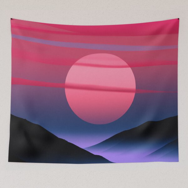 Item preview, Red blood moon lunar eclipse in the night sky on the beach  designed and sold by Chris Purdy.
