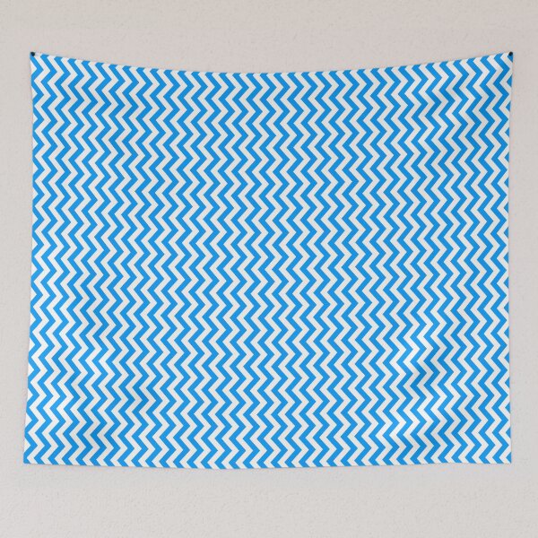 Item preview, Blue and White Vertical Chevron Pattern designed and sold by TMBTM.
