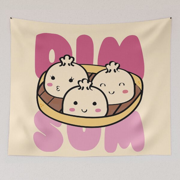 Item preview, Cute Dim Sum illustration, lettering version designed and sold by CutestShopEver.