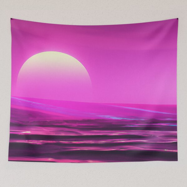 Item preview, Red blood moon lunar eclipse in the night sky on the beach  designed and sold by Chris Purdy.