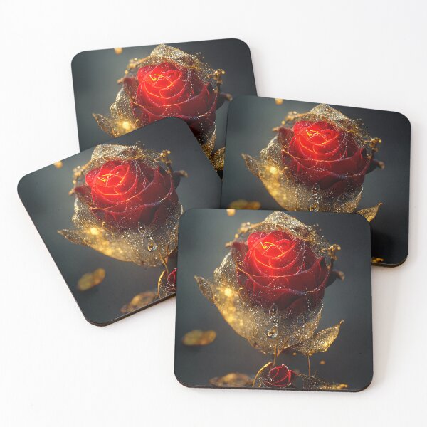 Item preview, glowing red rose designed and sold by EnjoyDigitalArt.