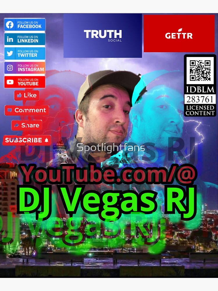 "DJ Vegas RJ " Sticker for Sale by Spotlightfans Redbubble