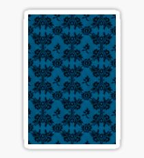 Bold Hawaiian Surf blue black lace Sticker
