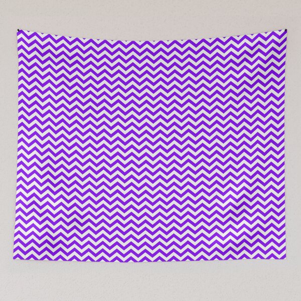 Item preview, Purple And White Horizontal Chevron Pattern designed and sold by TMBTM.