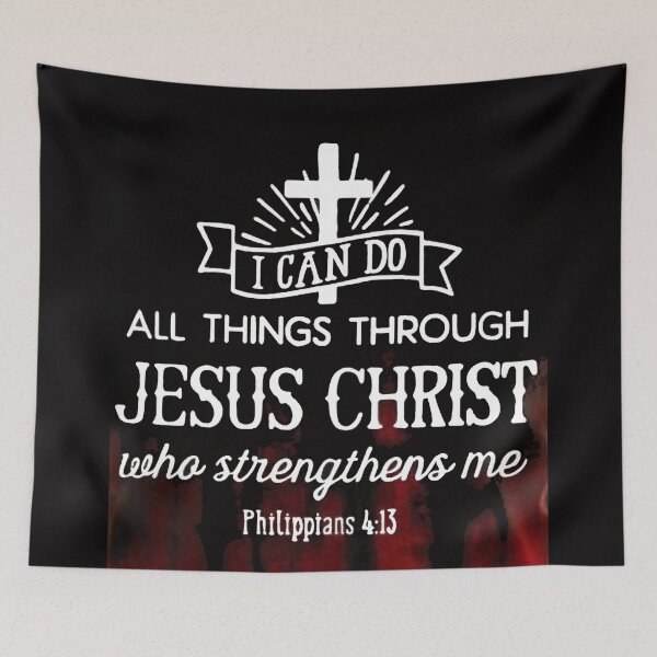 Item preview, All Things through Jesus Christ Strengthens Me designed and sold by Rowena Jones.