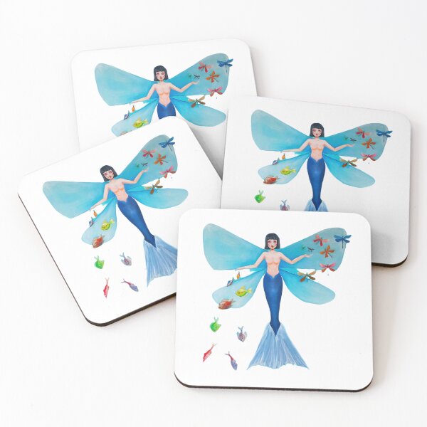 Item preview, winged mermaid designed and sold by reyhanartstudio.