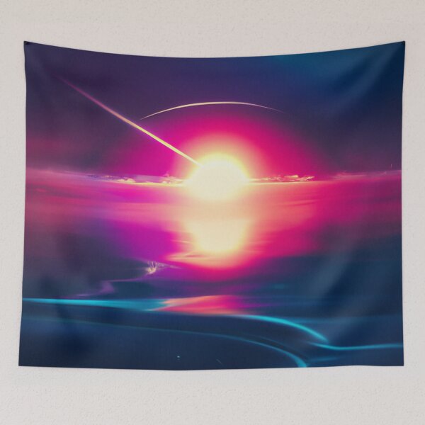 Item preview, Blood moon lunar eclipse in the night sky on the beach  designed and sold by Chris Purdy.