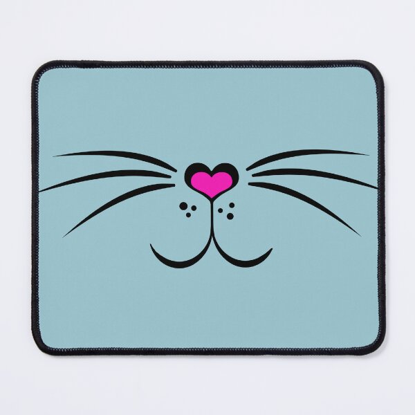 Item preview, Animal Face Cute Kitty in Light Blue - Cat Face designed and sold by MadandMean.