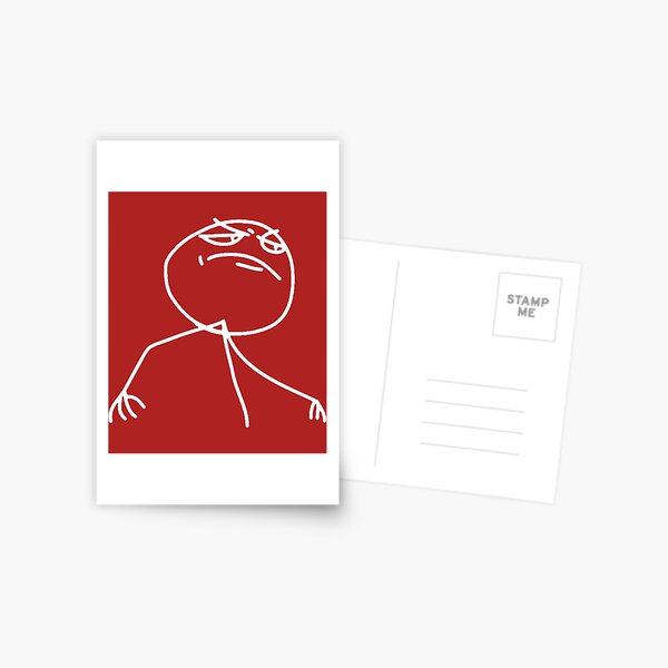 Angry Troll Face Social Media Postcard for Sale by Steelpaulo