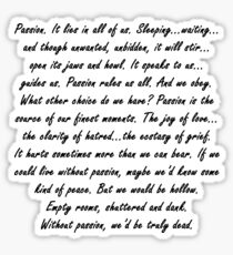 Joss Whedon Passion Quote Sticker