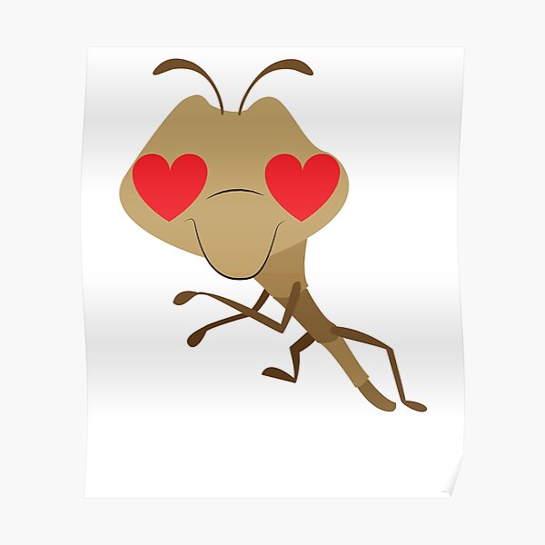 Praying Mantis Emoji Poster