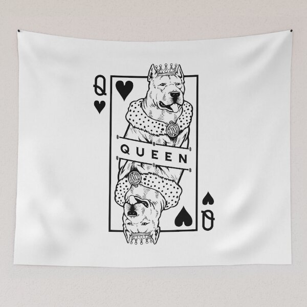 Item preview, Dogo Argentino Queen Of Hearts Funny Dog Lover Card Pop Art designed and sold by GrandeDuc.