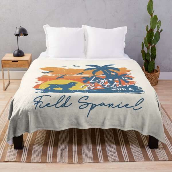 Item preview, Life is Better With Field Spaniel Beach Sunset Retro Vintage designed and sold by rafaeltto.
