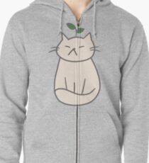 Plant Cat Zipped Hoodie